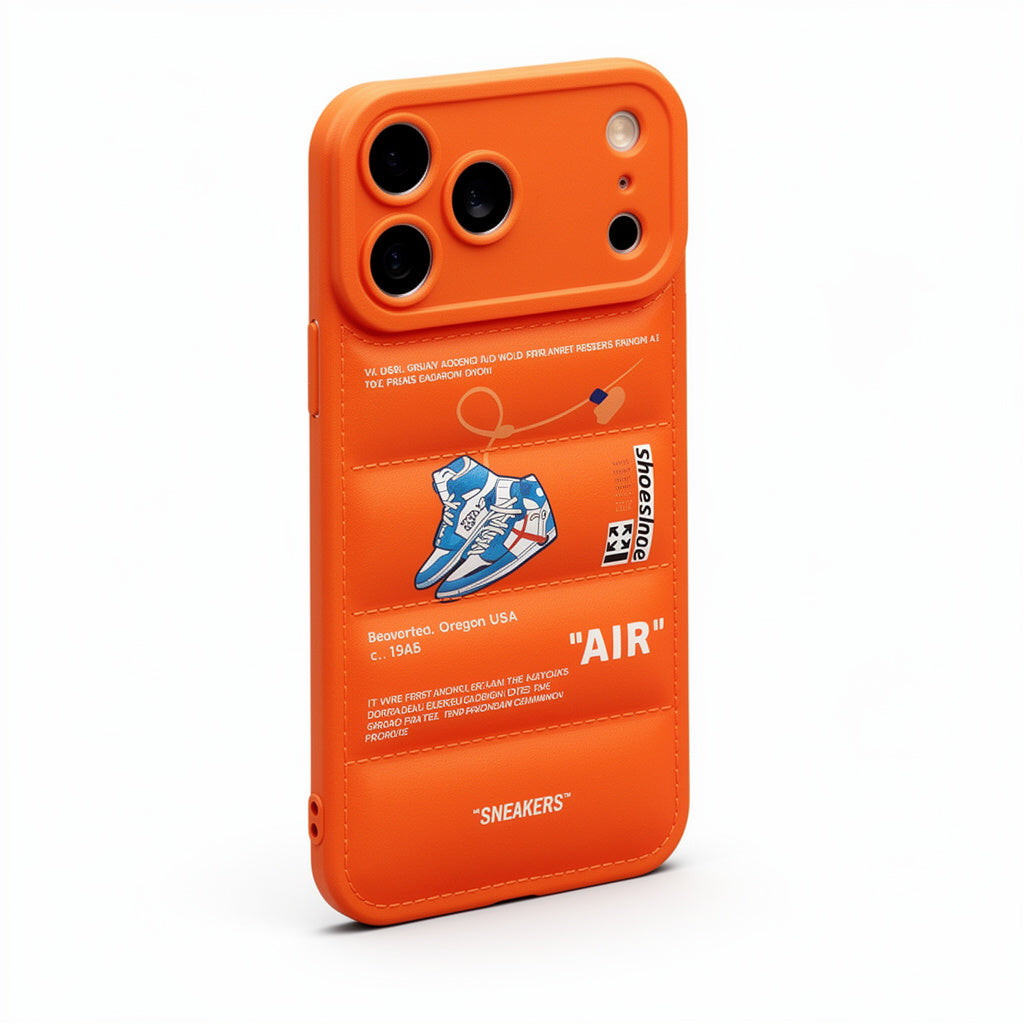 Nike x Off White Inspired 3D Orange iPhone Case – Hypebeast Style (Blue)