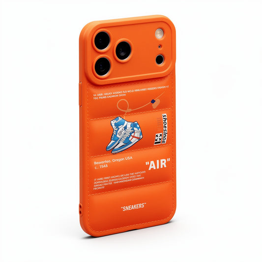 Nike x Off White Inspired 3D Orange iPhone Case – Hypebeast Style (Blue)