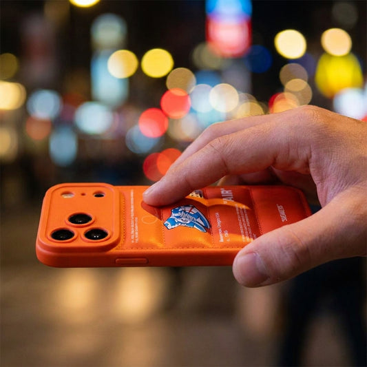 Nike x Off White Inspired 3D Orange iPhone Case – Hypebeast Style (Blue)
