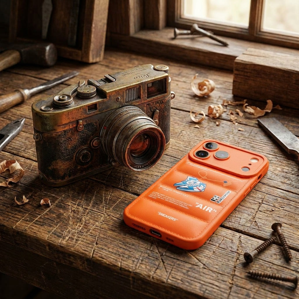 Nike x Off White Inspired 3D Orange iPhone Case – Hypebeast Style (Blue)