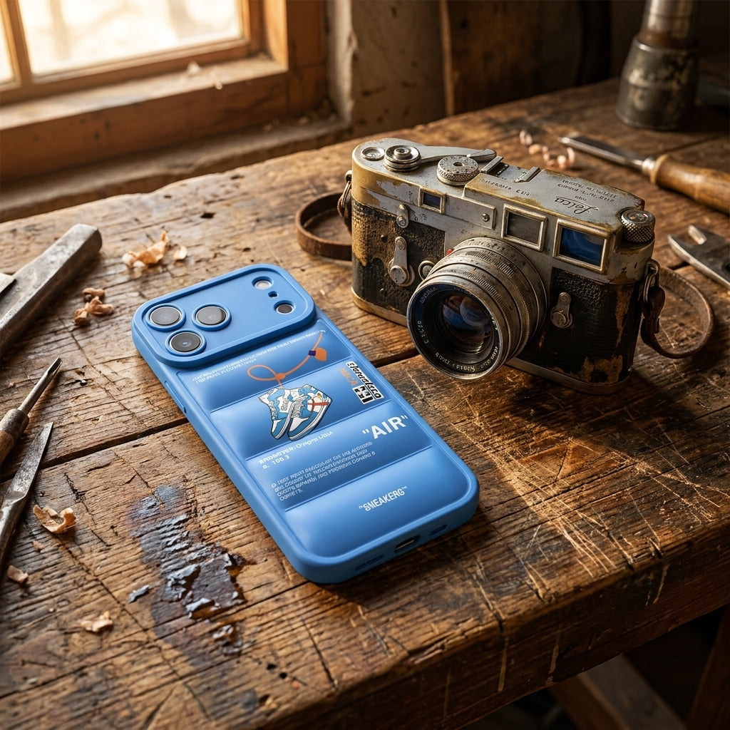 Nike x Off White Inspired 3D Blue iPhone Case – Hypebeast Style (Blue)