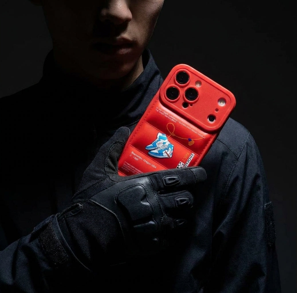 Nike x Off White Inspired 3D Red iPhone Case – Hypebeast Style (Blue)