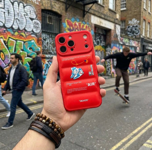 Nike x Off White Inspired 3D Red iPhone Case – Hypebeast Style (Blue)