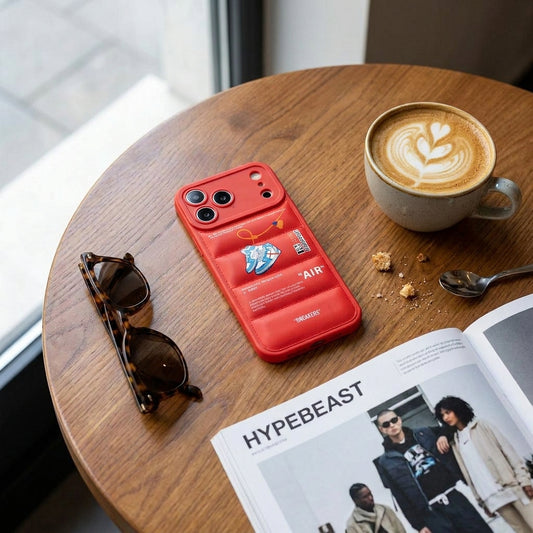 Nike x Off White Inspired 3D Red iPhone Case – Hypebeast Style (Blue)