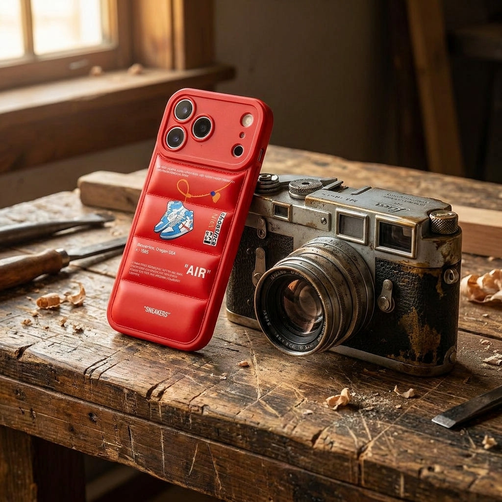 Nike x Off White Inspired 3D Red iPhone Case – Hypebeast Style (Blue)