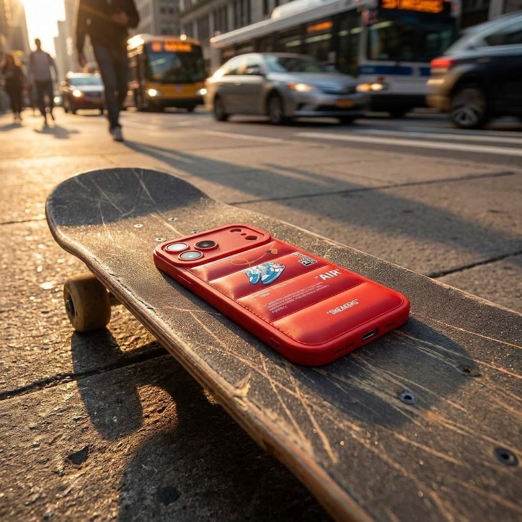 Nike x Off White Inspired 3D Red iPhone Case – Hypebeast Style (Blue)