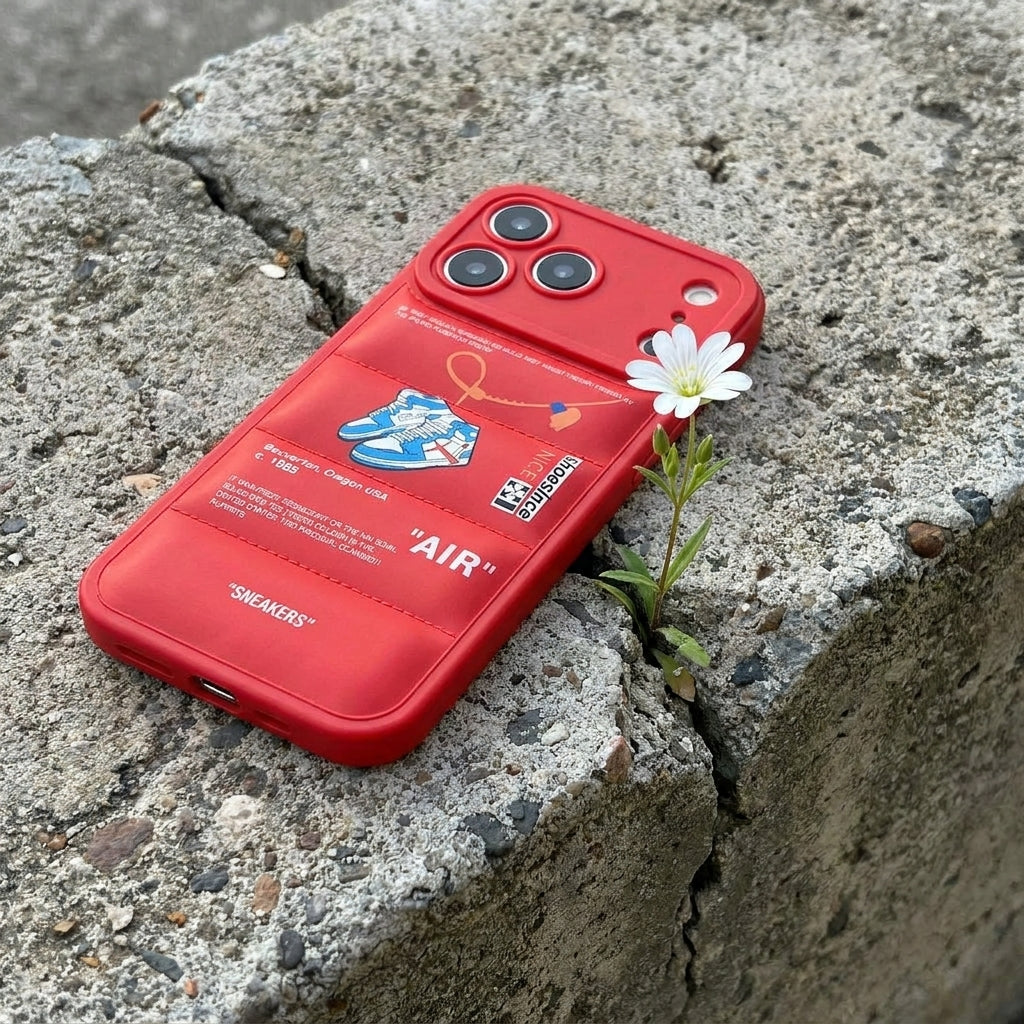 Nike x Off White Inspired 3D Red iPhone Case – Hypebeast Style (Blue)