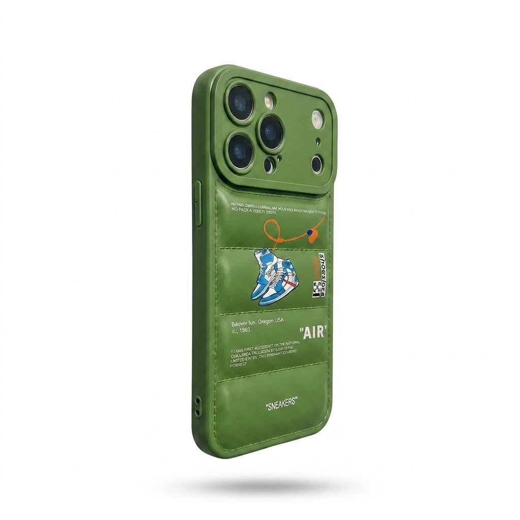 Nike x Off White Inspired 3D Green iPhone Case – Hypebeast Style (Blue)