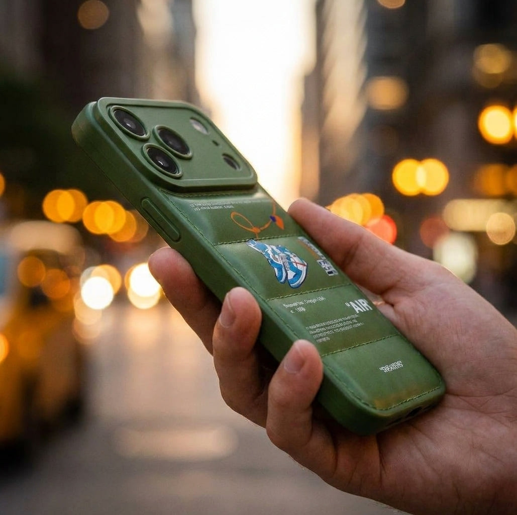 Nike x Off White Inspired 3D Green iPhone Case – Hypebeast Style (Blue)