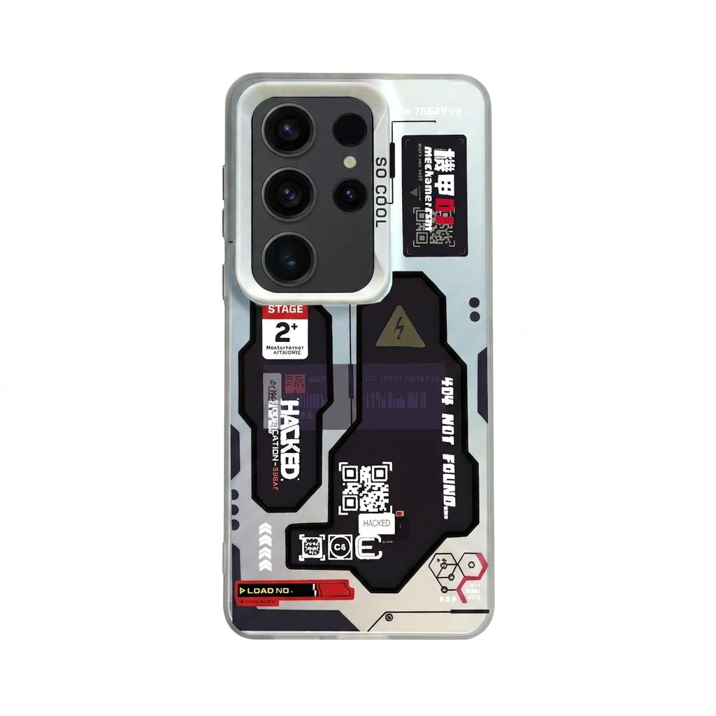 Cyberpunk White Galaxy S26 Case – Futuristic Protective Cover