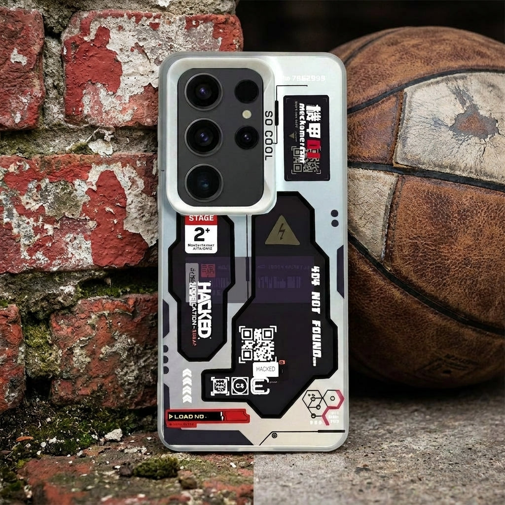 Cyberpunk White Galaxy S26 Case – Futuristic Protective Cover