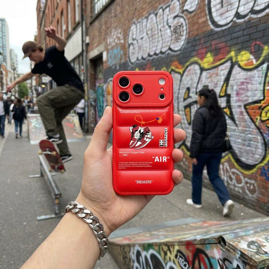 Nike x Off White Inspired 3D Red iPhone Case – Hypebeast Style (Red)