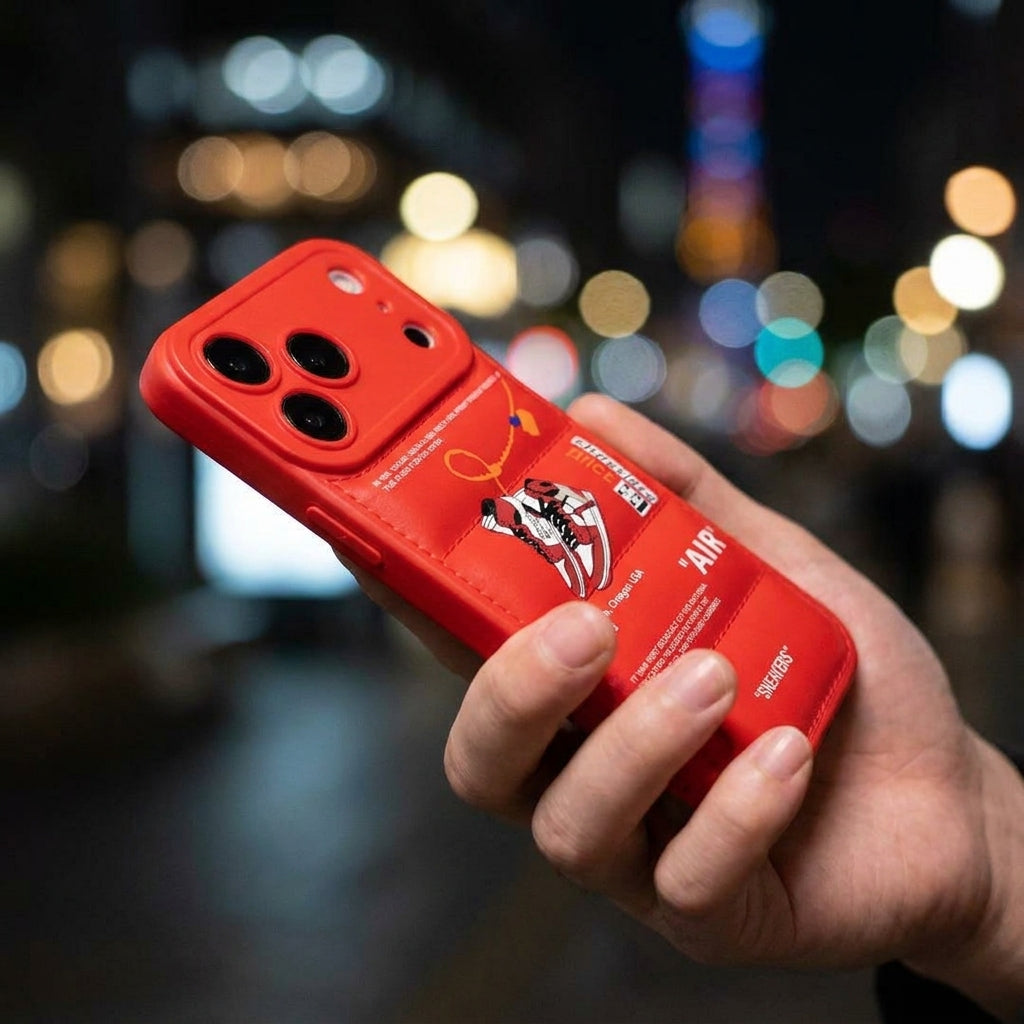 Nike x Off White Inspired 3D Red iPhone Case – Hypebeast Style (Red)