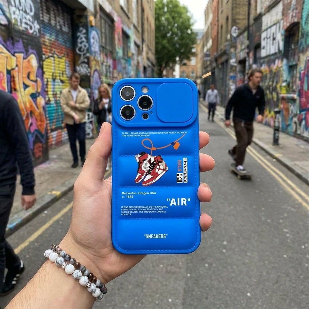 Nike x Off White Inspired 3D Blue iPhone Case – Hypebeast Style (Red)