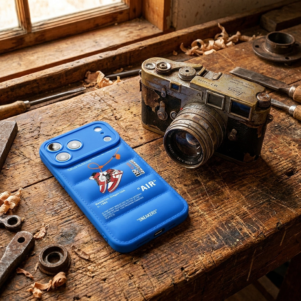 Nike x Off White Inspired 3D Blue iPhone Case – Hypebeast Style (Red)