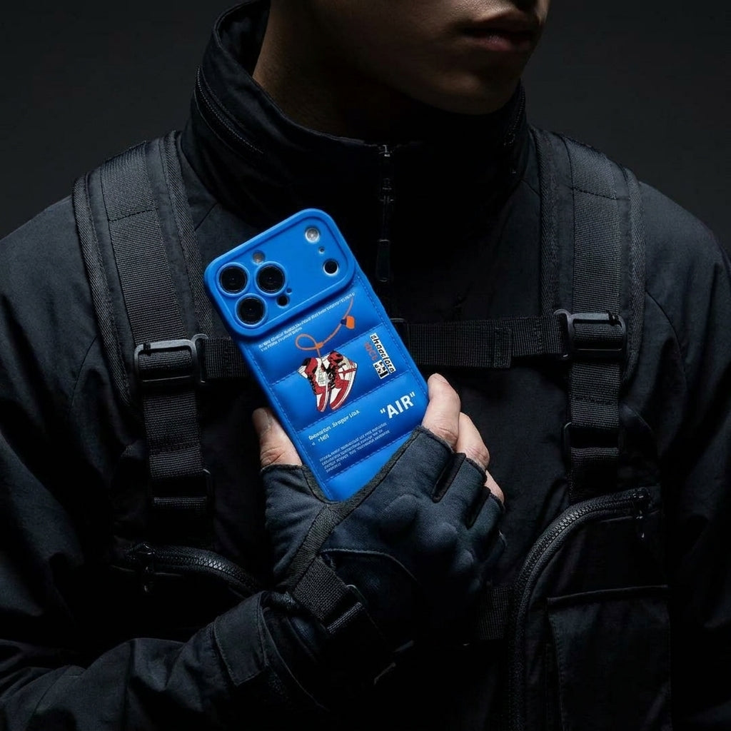 Nike x Off White Inspired 3D Blue iPhone Case – Hypebeast Style (Red)