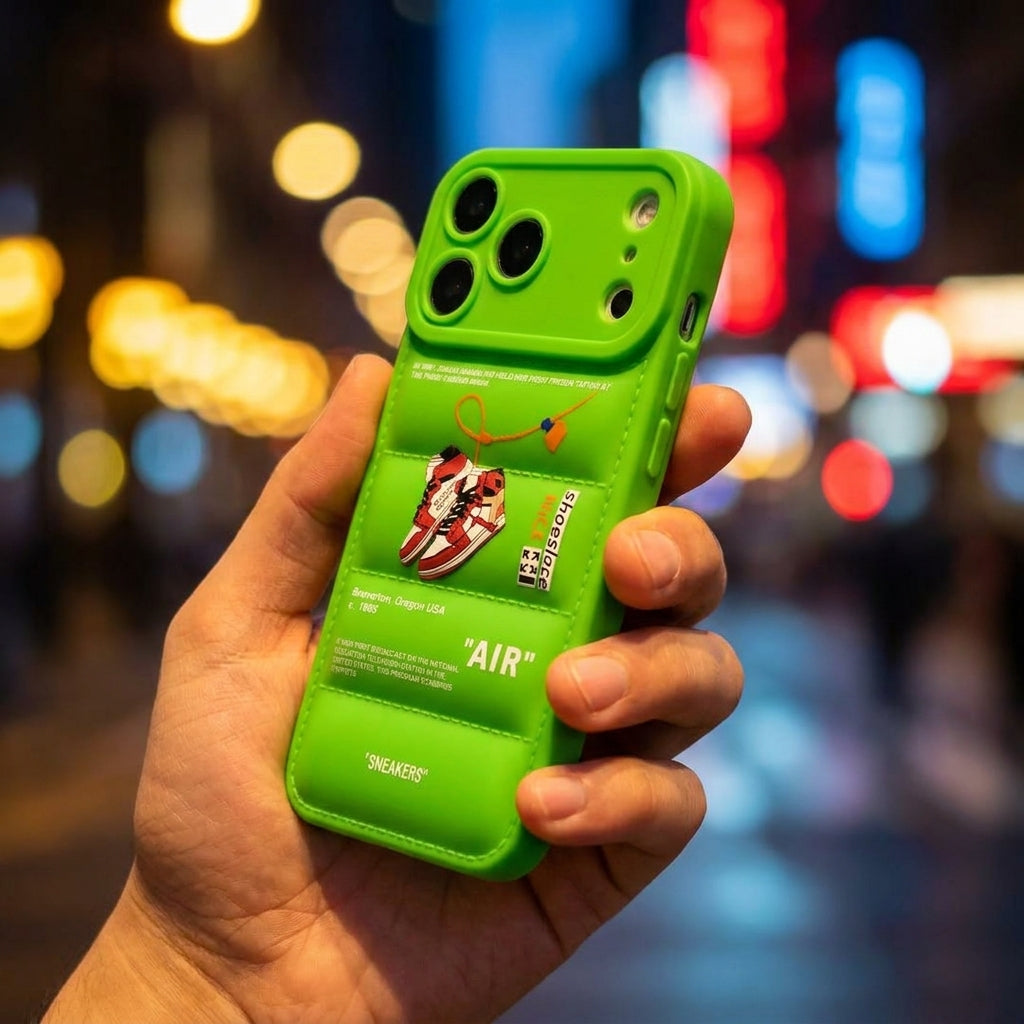 Nike x Off White Inspired 3D Chartreuse iPhone Case – Hypebeast Style (Red)