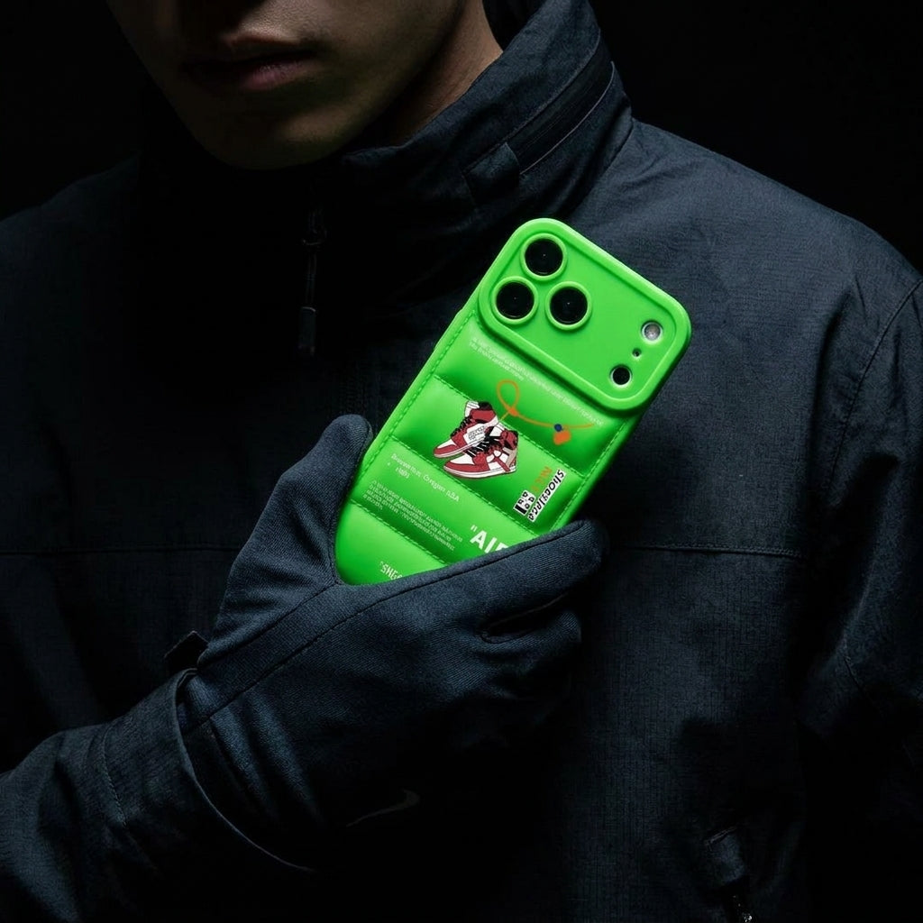 Nike x Off White Inspired 3D Chartreuse iPhone Case – Hypebeast Style (Red)