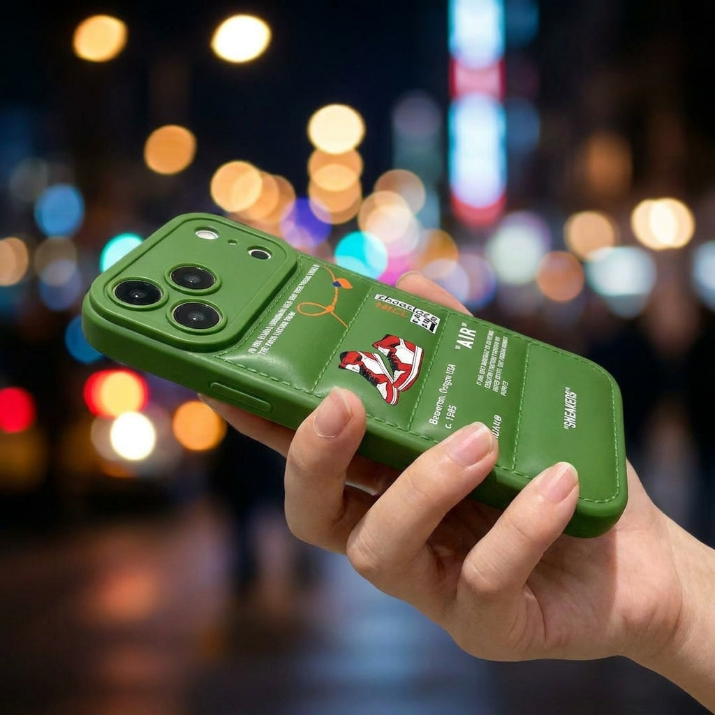 Nike x Off White Inspired 3D Green iPhone Case – Hypebeast Style (Red)