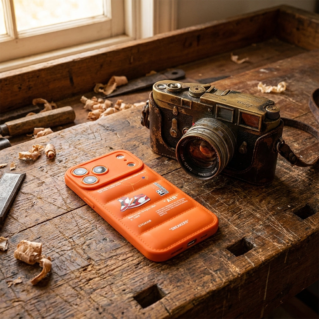Nike x Off White Inspired 3D Orange iPhone Case – Hypebeast Style (Red)