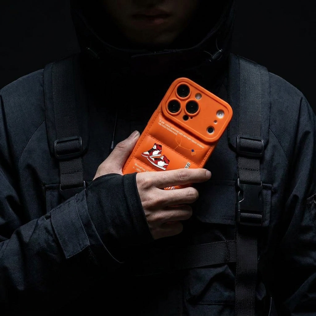 Nike x Off White Inspired 3D Orange iPhone Case – Hypebeast Style (Red)