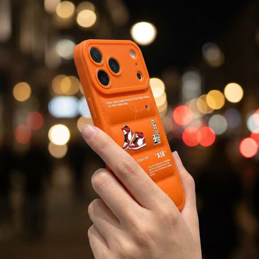Nike x Off White Inspired 3D Orange iPhone Case – Hypebeast Style (Red)