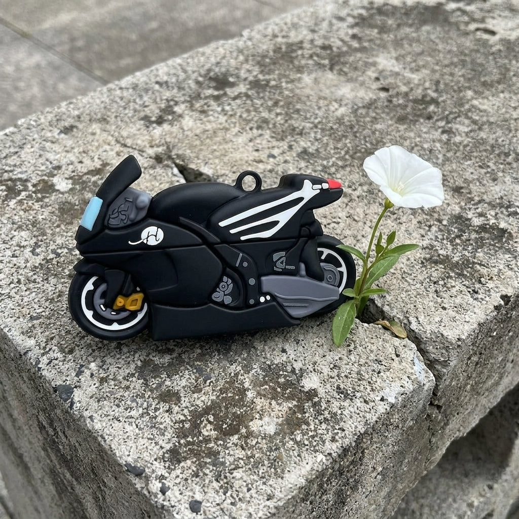 Motorcycle AirPods Case – Trendy Streetwear Protective Cover (Limited Edition)