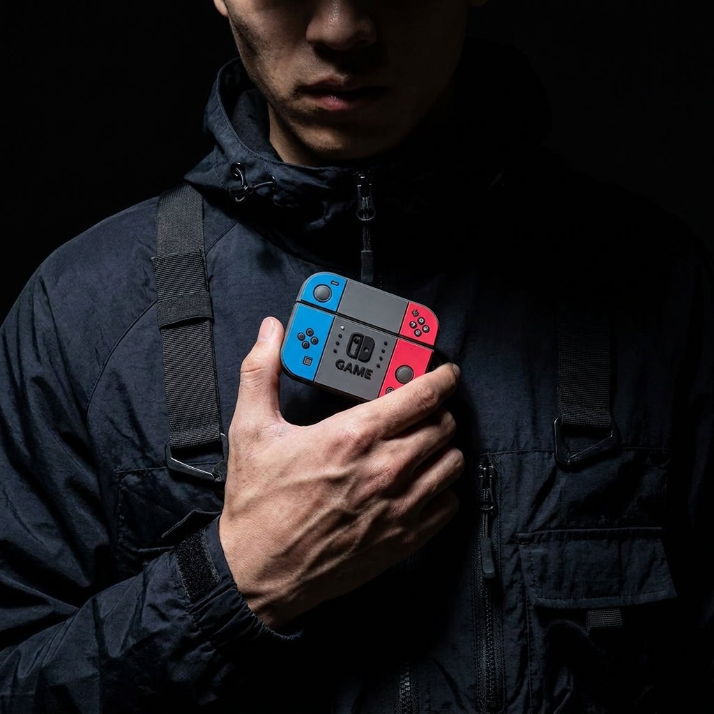 3D Creative Game Console AirPods Case - Red Blue