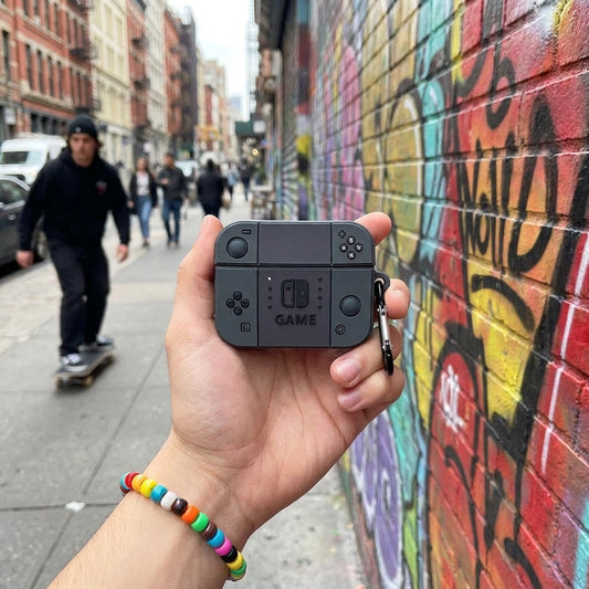 3D Creative Game Console AirPods Case - Black
