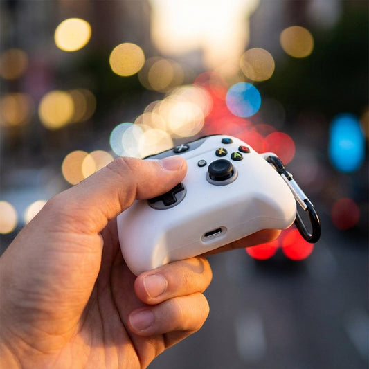 3D Game Controller AirPods Case - White