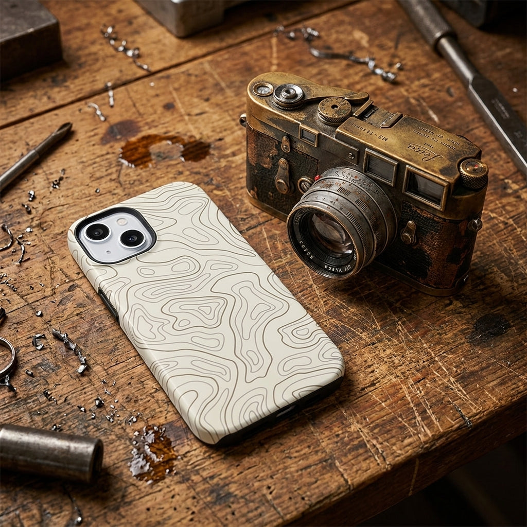 Hybrid Phone Case MagSafe Compatible - Irregular Line Texture