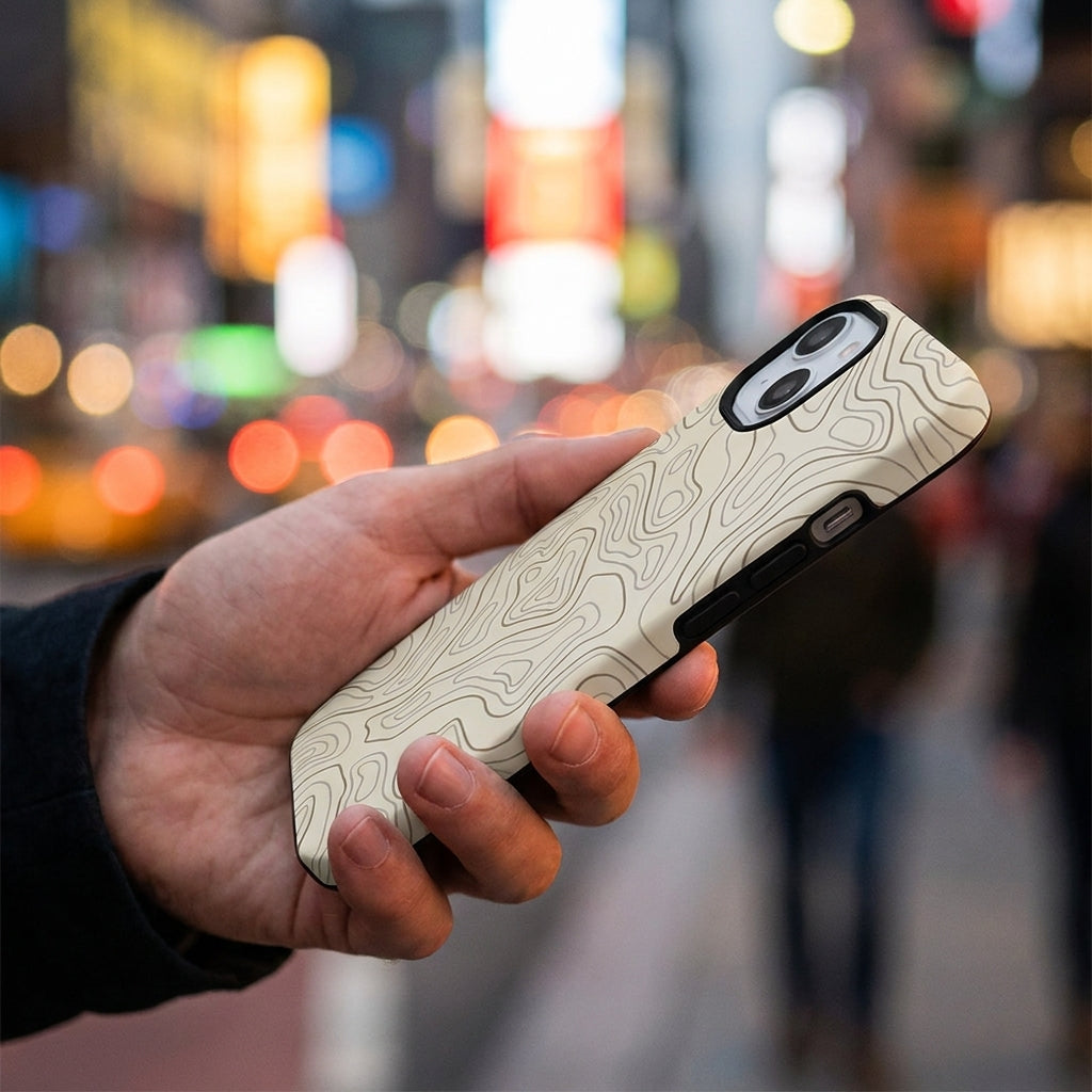 Hybrid Phone Case MagSafe Compatible - Irregular Line Texture