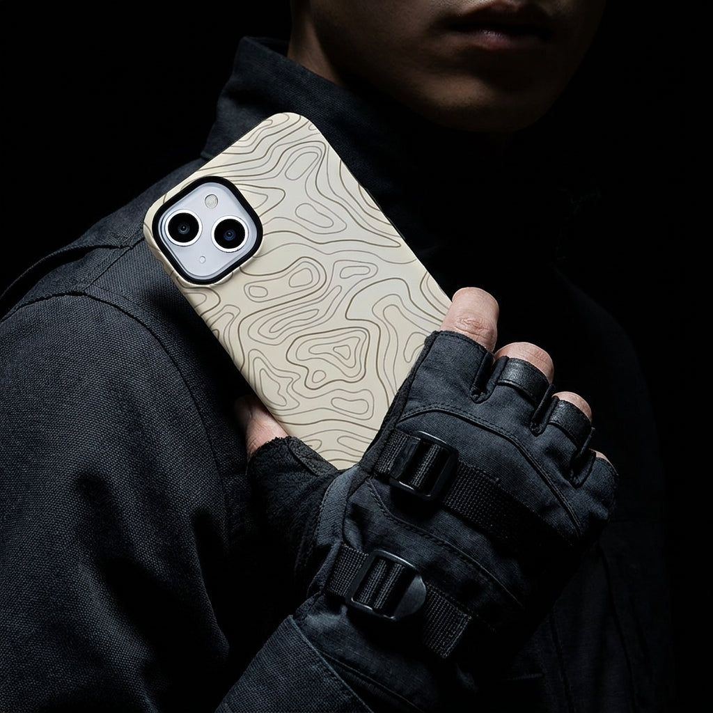 Hybrid Phone Case MagSafe Compatible - Irregular Line Texture
