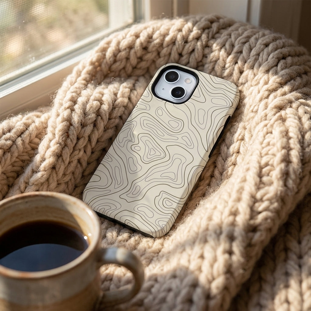 Hybrid Phone Case MagSafe Compatible - Irregular Line Texture