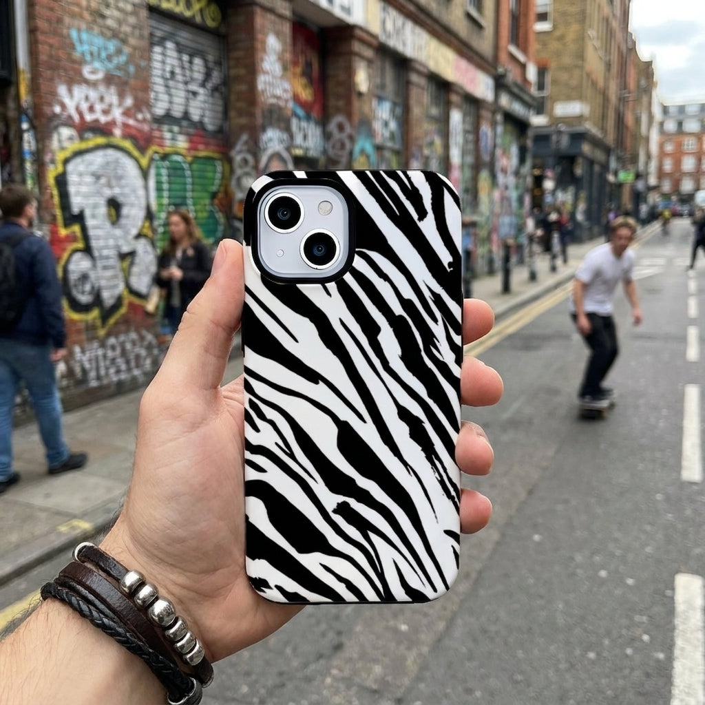 Hybrid Phone Case MagSafe Compatible - Zebra Pattern