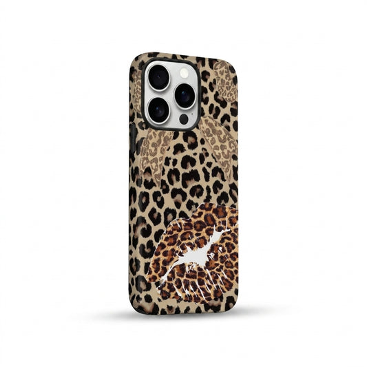 Hybrid Phone Case MagSafe Compatible - Retro Leopard Print