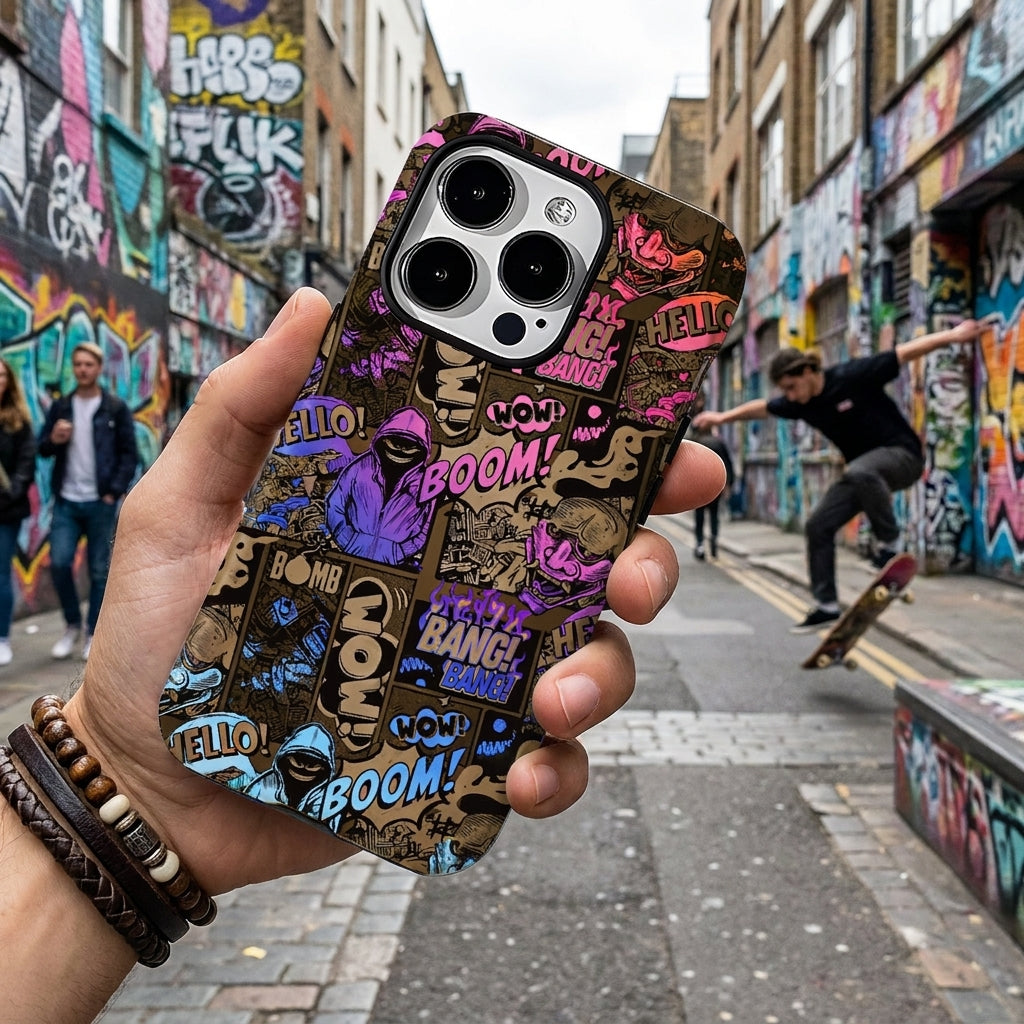Hybrid Phone Case MagSafe Compatible - Street Graffiti