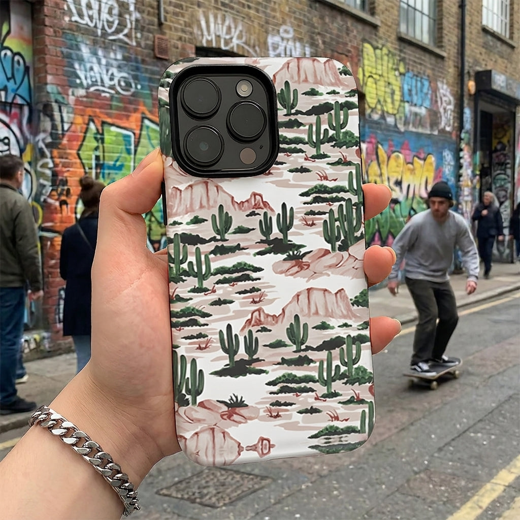 Hybrid Phone Case MagSafe Compatible - Cactus