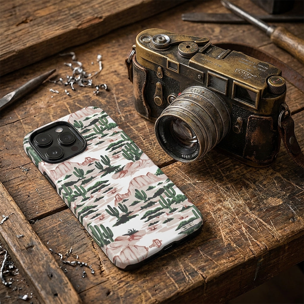 Hybrid Phone Case MagSafe Compatible - Cactus