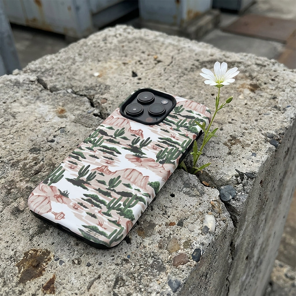 Hybrid Phone Case MagSafe Compatible - Cactus