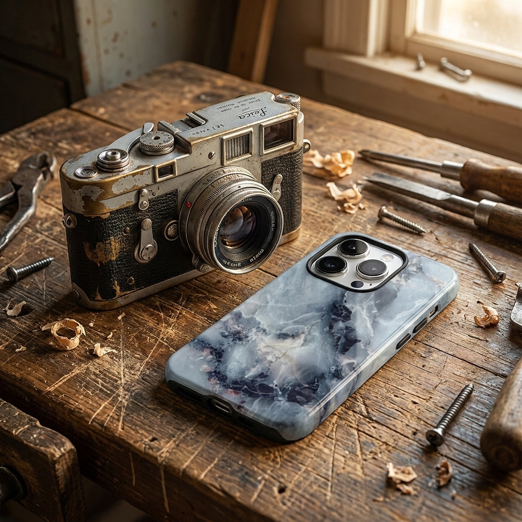 Hybrid Phone Case MagSafe Compatible - Marble