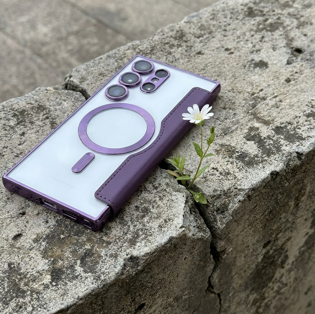Galaxy S Wallet Case MagSafe Compatible - Dark Purple
