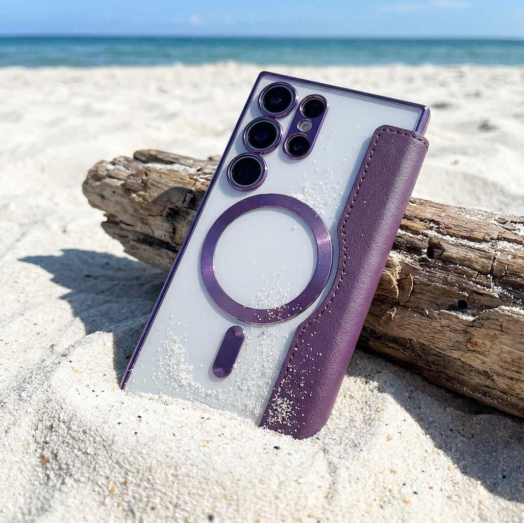 Galaxy S Wallet Case MagSafe Compatible - Dark Purple