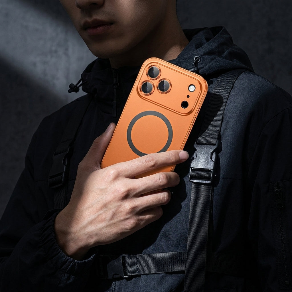 Metal Frame Phone Case MagSafe - Cosmic Orange