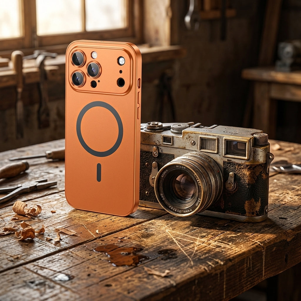 Metal Frame Phone Case MagSafe - Cosmic Orange