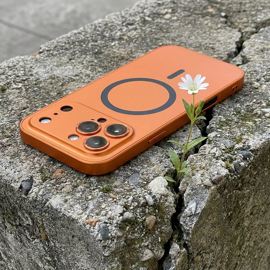 Metal Frame Phone Case MagSafe - Cosmic Orange