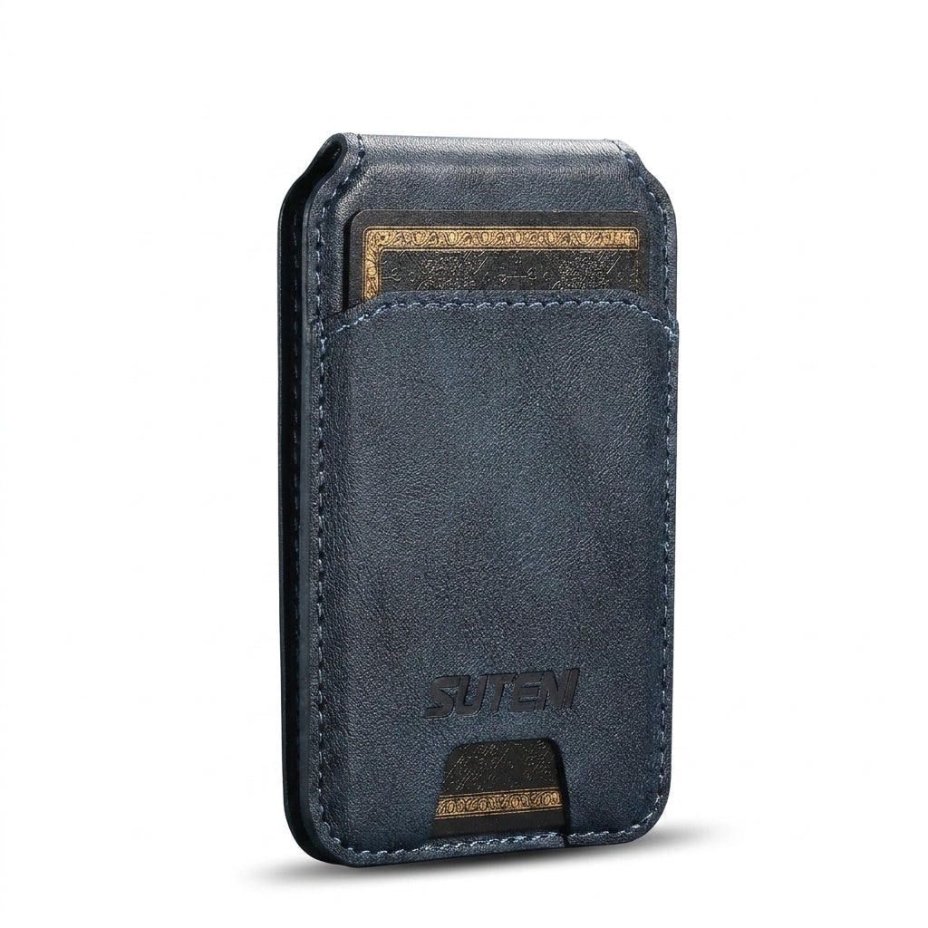 Indigo MagSafe Flip Wallet with Stand - Vegan Leather