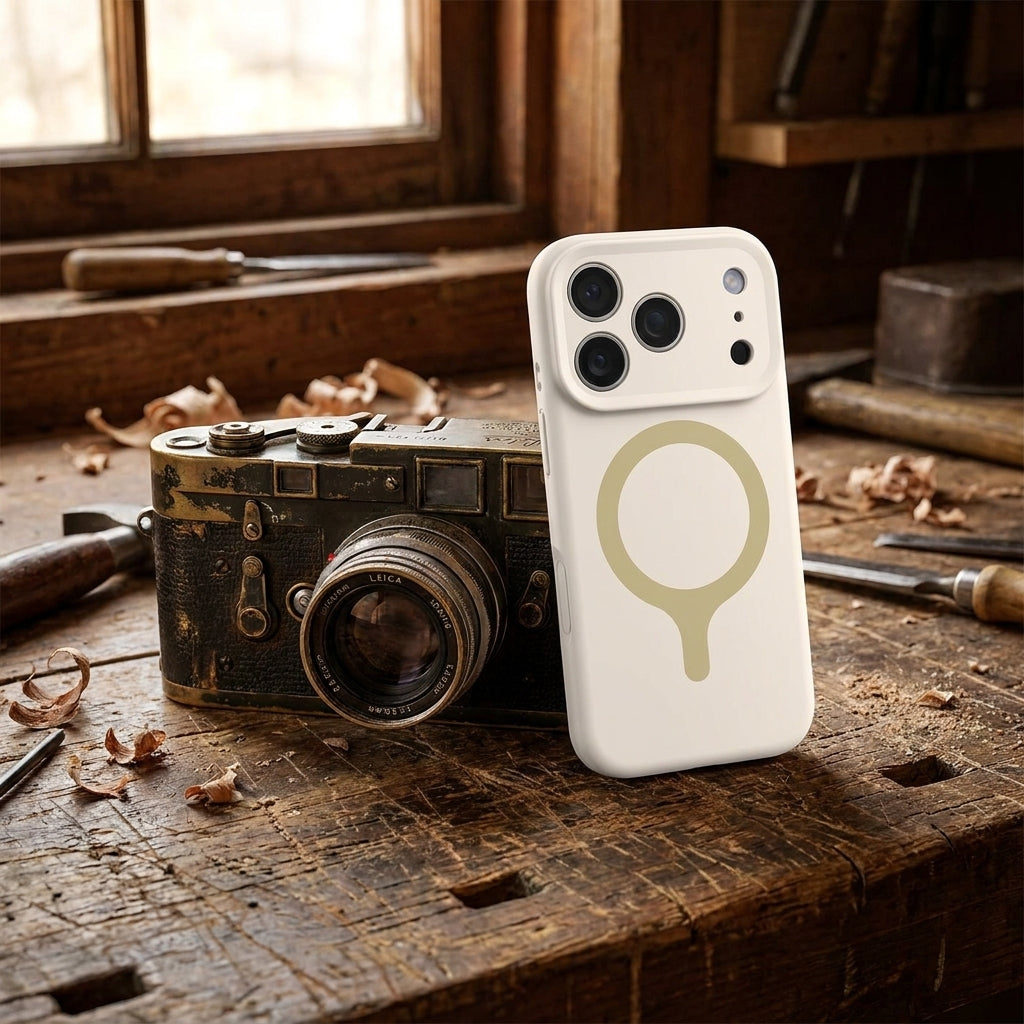 MagSafe Silicone Phone Case Precise Fit - Antique White