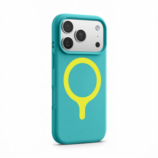 MagSafe Silicone Phone Case Open Camera - Mint Blue
