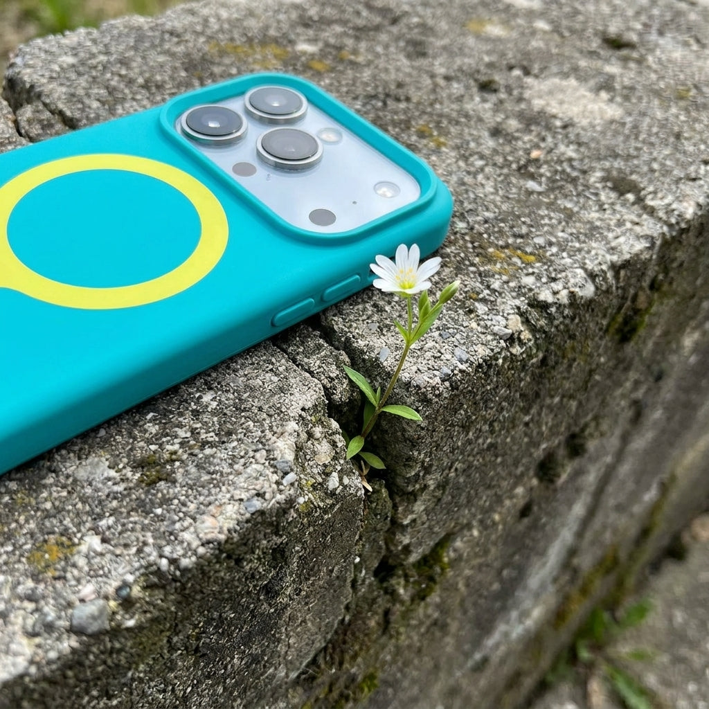 MagSafe Silicone Phone Case Open Camera - Mint Blue
